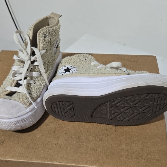 Converse Other - Converse Kids High-Top Sneakers in Beige